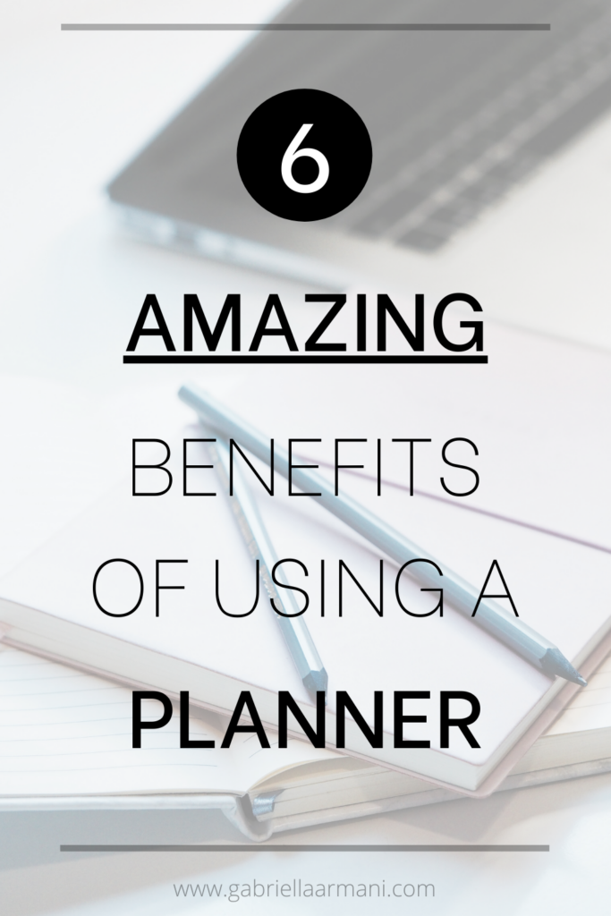 Benefits of using a planner