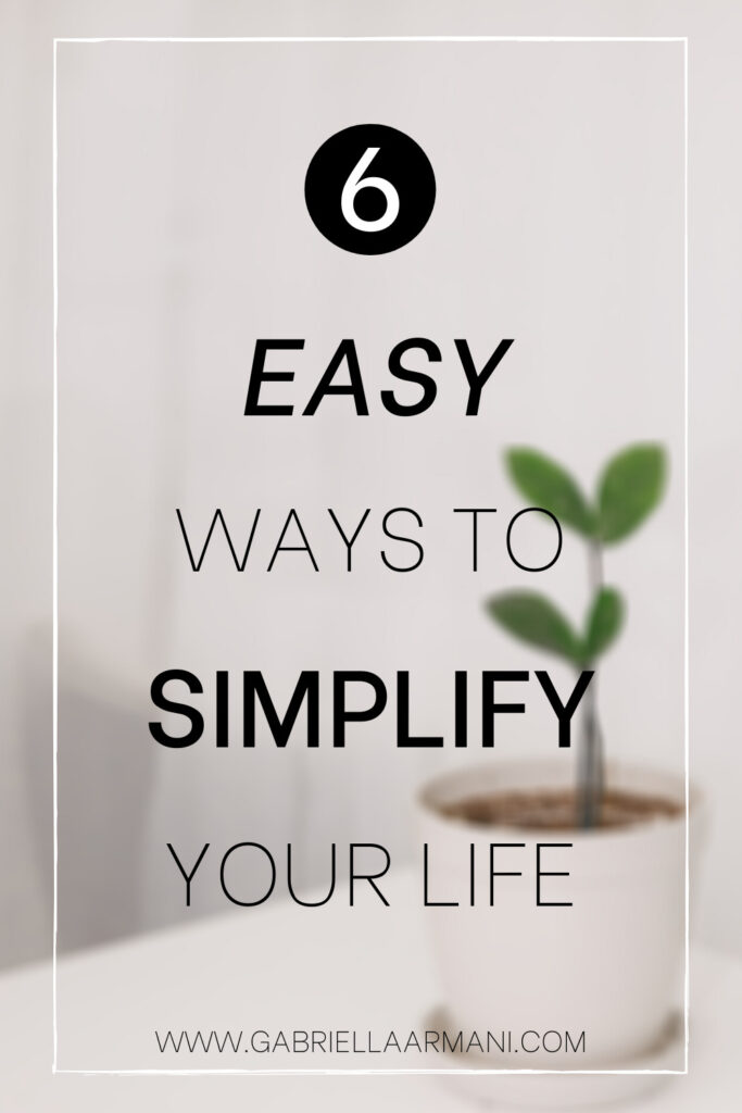 Simplify your life. minimalism.